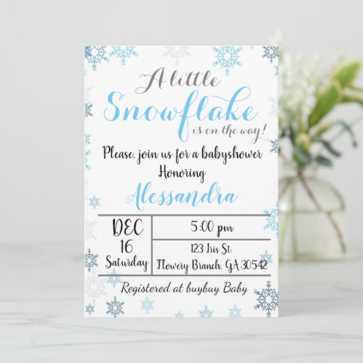 Kinderdusche Einladung (Stehend Vorderseite)