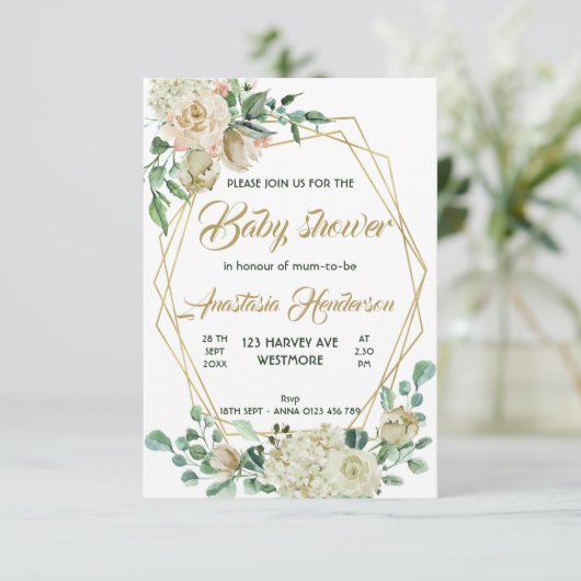 Kinderdusche Einladung (Stehend Vorderseite)