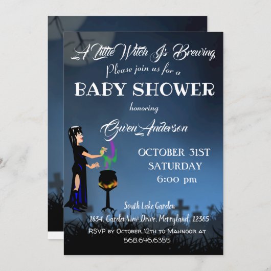 Kinderdusche Einladung (Vorne/Hinten)