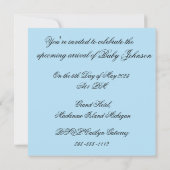 Kinderdusche Einladung - Babyflasche - Blume (Rückseite)