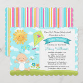 Kinderdusche Einladung Blue Boy (Vorne/Hinten)