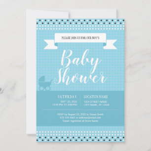 Kinderdusche Einladung für Baby Boy