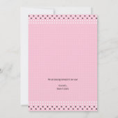 Kinderdusche Einladung für Baby Girl (Rückseite)