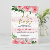 Kinderdusche Einladung für ein Mädchen (Stehend Vorderseite)