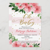 Kinderdusche Einladung für ein Mädchen (Vorne/Hinten)