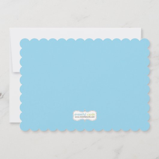 Kinderdusche Einladung für Junge (Rückseite)