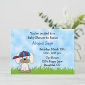 Kinderdusche Einladung für Jungen (Stehend Vorderseite)