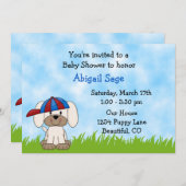 Kinderdusche Einladung für Jungen (Vorne/Hinten)