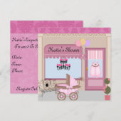 Kinderdusche - Einladung für Mädchen (Vorne/Hinten)