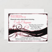 Kinderdusche Einladung für Mädchen (Vorne/Hinten)