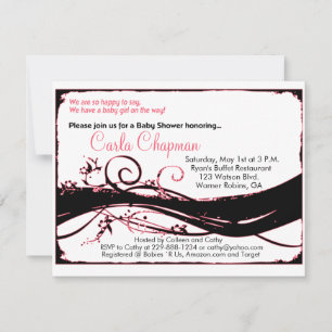 Kinderdusche Einladung für Mädchen