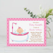 Kinderdusche Einladung für Mädchen (Stehend Vorderseite)