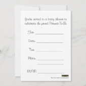 Kinderdusche Einladung für Mädchen mit Fußabdrücke (Rückseite)