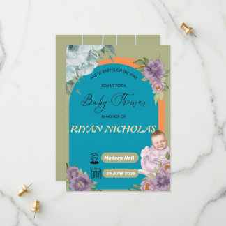 Kinderdusche Einladung für Mädchen oder Jungen