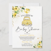 Kinderdusche Einladung Gelbe Blume (Vorderseite)