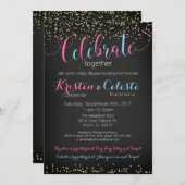 Kinderdusche Einladung, gemeinsame Freunde Einladung (Vorne/Hinten)