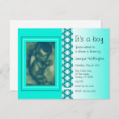 Kinderdusche Einladung Grün Ultrasund (Vorne/Hinten)