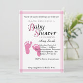 Kinderdusche Einladung - Mädchen (Stehend Vorderseite)