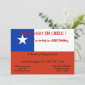 Kinderdusche Einladung mit Chile (Stehend Vorderseite)