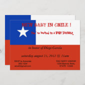 Kinderdusche Einladung mit Chile (Vorne/Hinten)