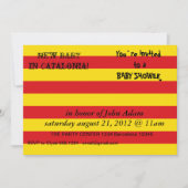 Kinderdusche Einladung mit der Flagge Kataloniens (Vorderseite)