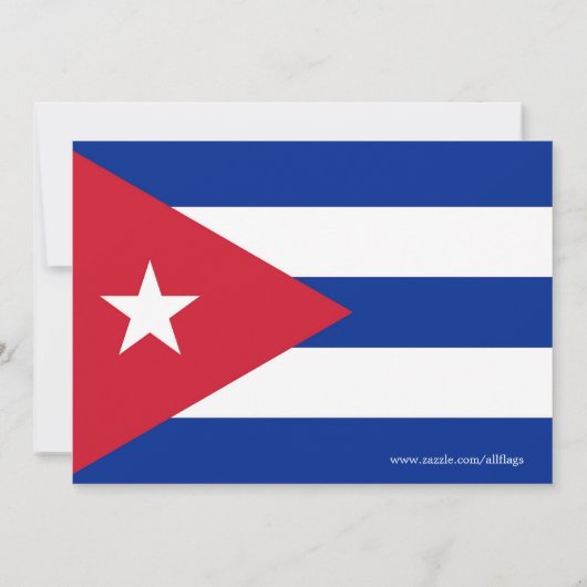 Kinderdusche Einladung mit der Flagge Kubas (Rückseite)