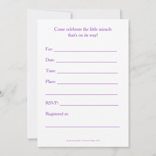 Kinderdusche Einladung mit Duck and Chick (Rückseite)