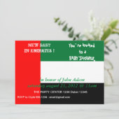 Kinderdusche Einladung mit Flagge der Vereinigten  (Stehend Vorderseite)