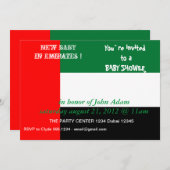 Kinderdusche Einladung mit Flagge der Vereinigten  (Vorne/Hinten)