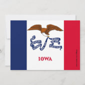 Kinderdusche Einladung mit Flagge von Iowa (Rückseite)