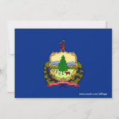 Kinderdusche Einladung mit Flagge von Vermont (Rückseite)