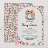 Kinderdusche Einladung mit Niedlichem Design (Vorne/Hinten)