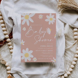 Kinderdusche Einladung Rosa Daisy