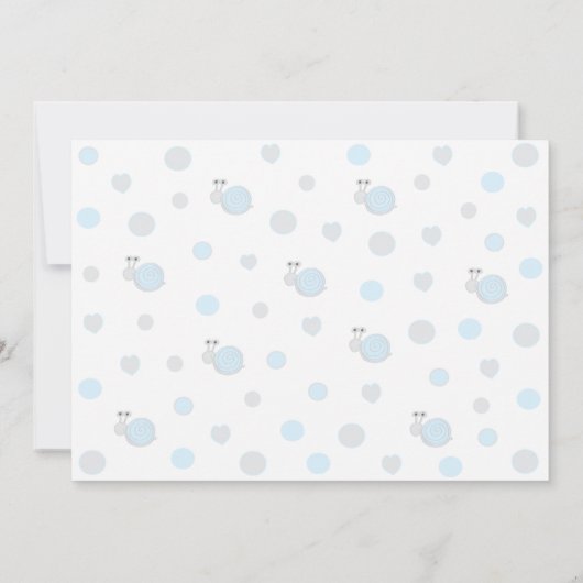 Kinderdusche Einladung "Snips and Snails" (Rückseite)