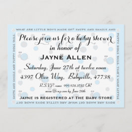 Kinderdusche Einladung "Snips and Snails"