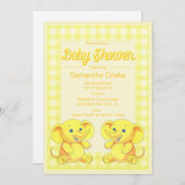 Kinderdusche Einladung Spielzeug Elephant (Vorne/Hinten)