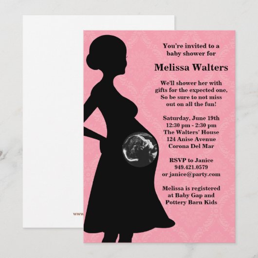 Kinderdusche Einladung Ultrasound (Vorne/Hinten)