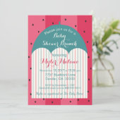 Kinderdusche Einladung "Watermelon Umbrella" (Stehend Vorderseite)