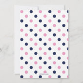 Kinderdusche Einladungen für ein Mädchen (Rückseite)