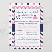 Kinderdusche Einladungen für ein Mädchen (Vorne/Hinten)