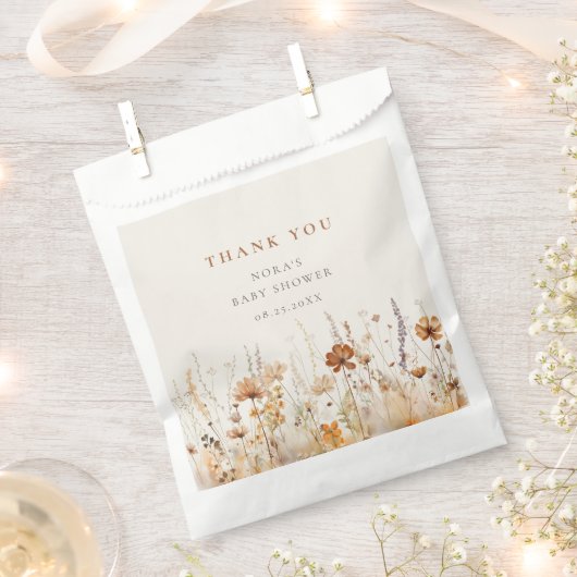 Kinderdusche für die Wildblume im Herbst Geschenktütchen (Ausgeschnitten)