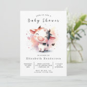 Kinderdusche für Kleinkühe Einladung (Stehend Vorderseite)