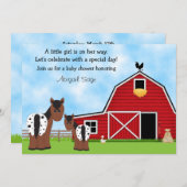 Kinderdusche für Mädchen Einladung (Vorne/Hinten)