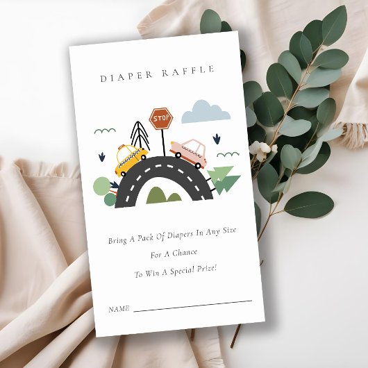 Kinderdusche für niedliche Stadtfahrzeuge Begleitkarte