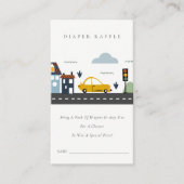 Kinderdusche für niedliche Stadtfahrzeuge Begleitkarte (Vorderseite)