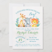 Kinderdusche für Safari Animals Einladung (Vorderseite)