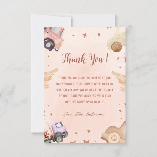 Kinderdusche für Wasserfarben Dankeskarte (Vorderseite)