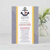 Kinderdusche Gelb Einladung (Stehend Vorderseite)