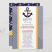 Kinderdusche Gelb Einladung (Vorne/Hinten)