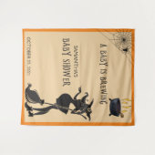 Kinderdusche Halloween Hexengebirge Hintergrund de Wandteppich (Vorderseite (Horizontal))